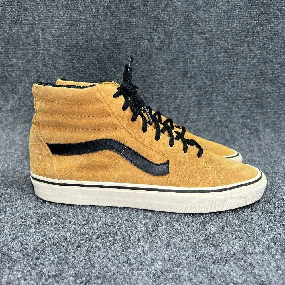 Vans Old Skool Sneakers Men's Size 9.5 Tan Suded Athletic High Top Skate‎ Shoes